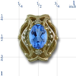 r9524 Blue Topaz Bracelet Slide 